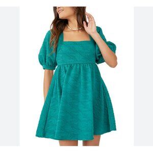 Free People Teal Mini Dress